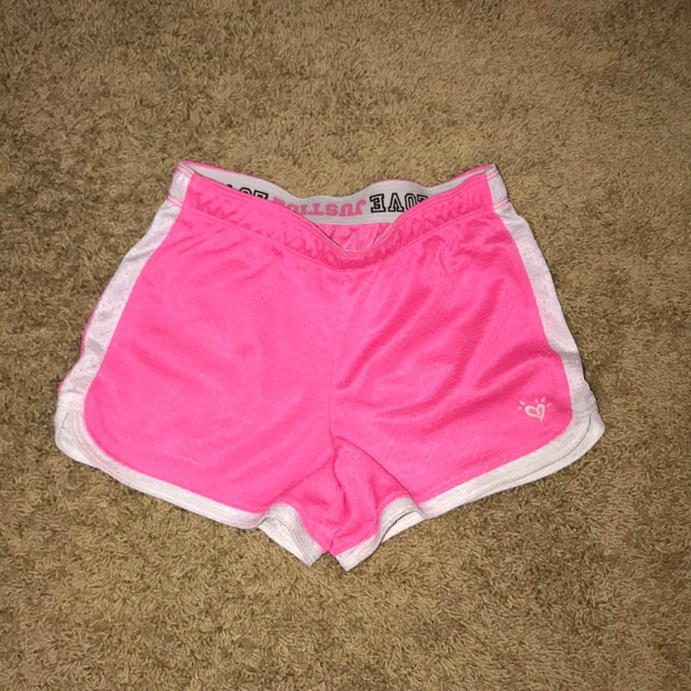 pink athletic shorts